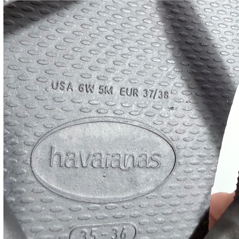 Havaianas Top Black Flip Flop Sandals Womens 6W Mens 5M EUR 37/38 Brazil NEW - Picture 9 of 14